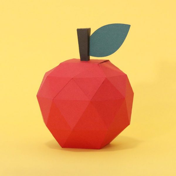 Caixa Maçã Low Poly