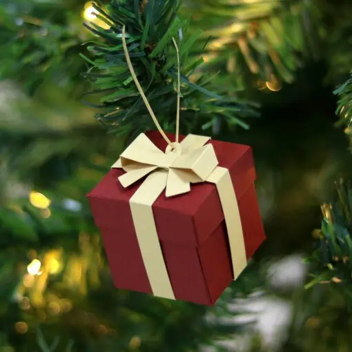 Mini Caixa de Presente para Árvore de Natal - Nilmara Quintela Paper  Designer