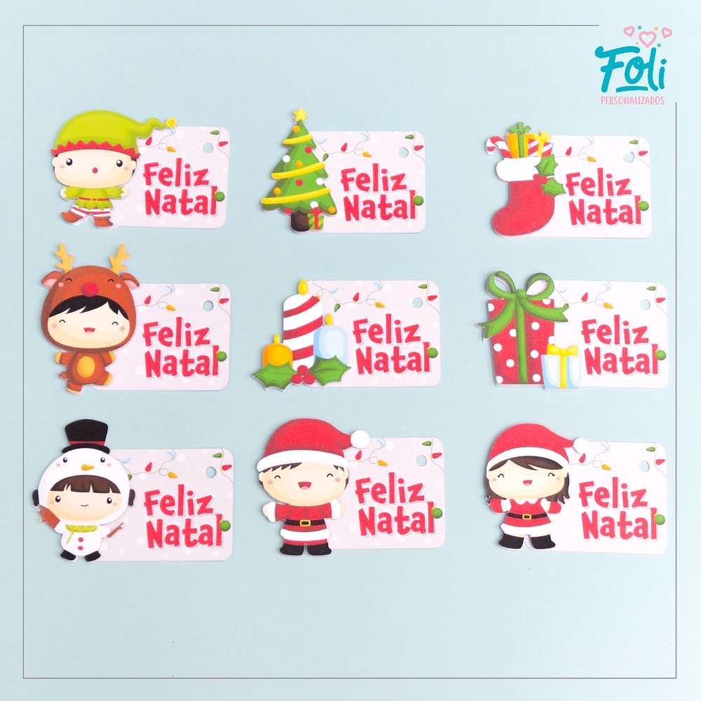 Tags Natal para imprimir – Download grátis