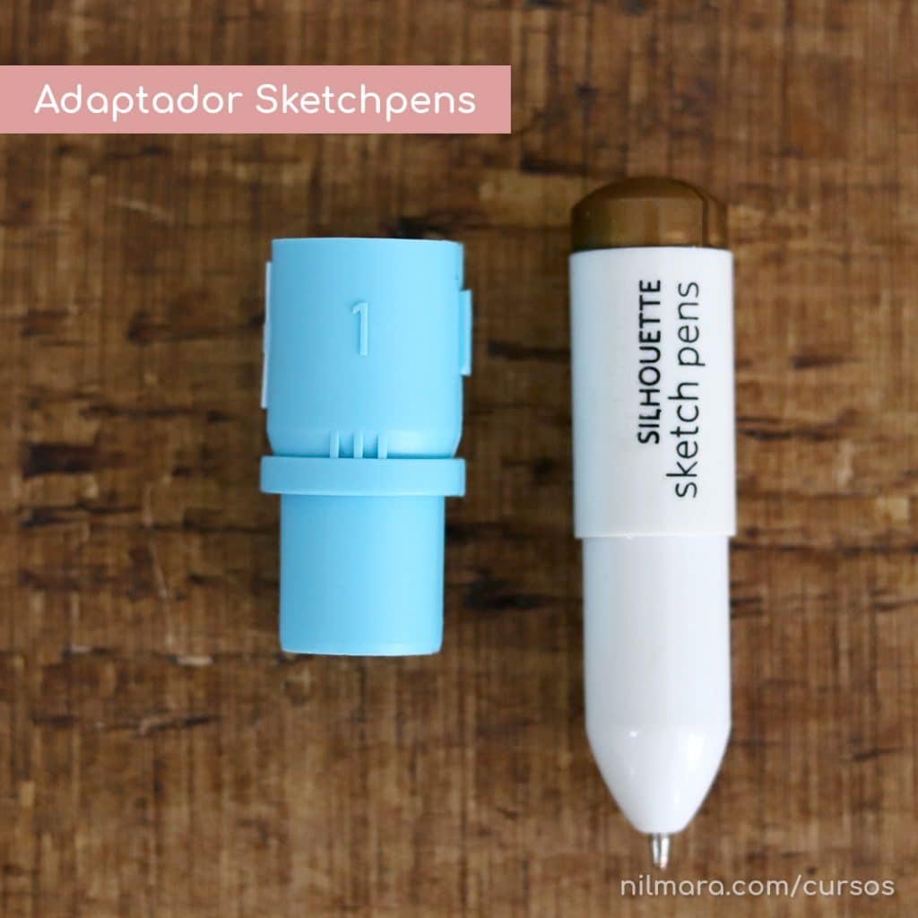 Adaptador para sketchpen ao lado da sketchpen