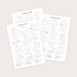 Calendário 2025 a 2030 | A5