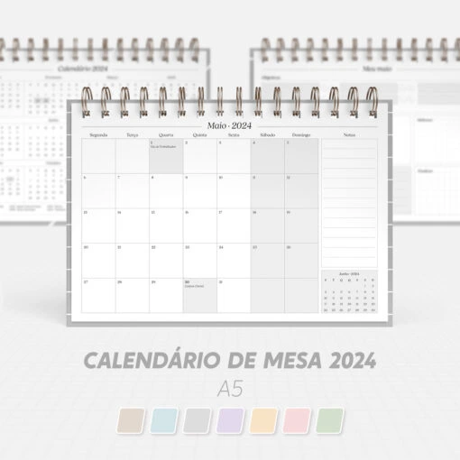 Calendário de mesa 2024