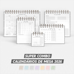 SUPER COMBO de Calendário de mesa 2026