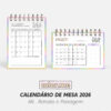 Calendário de mesa para Colorir 2026 | Color.Me - A6 Retrato e Paisagem