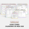 SUPER COMBO de Calendário de mesa para Colorir 2026 | Color.Me