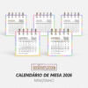 Calendário de mesa para Colorir 2026 | Color.me - Minizinho