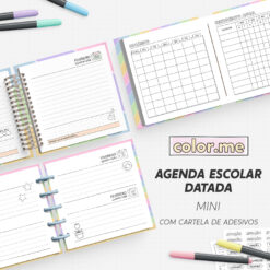 Agenda Escolar para Colorir 2026 | Color.me - Datada - Mini