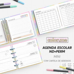 Agenda Escolar para Colorir | Color.me - Permanente/Não Datada - Mini