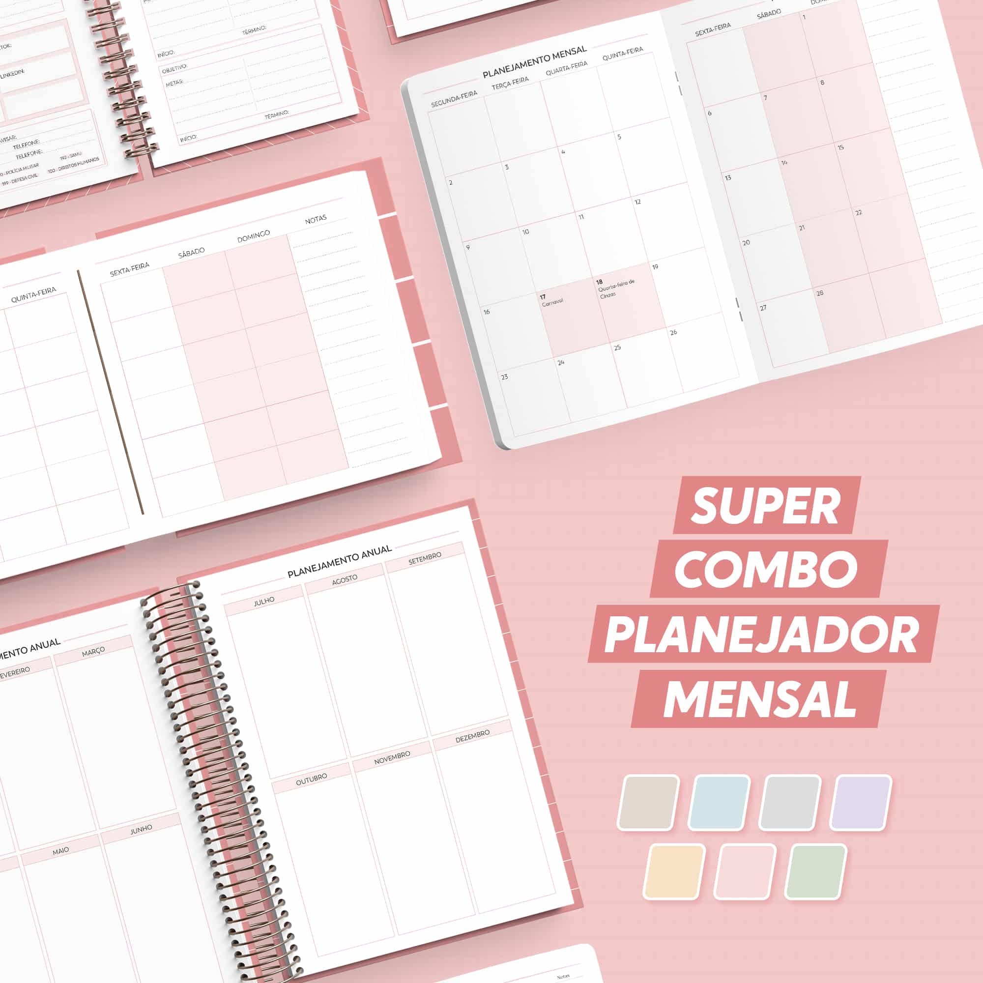 Capa do planejador mensal 2027
