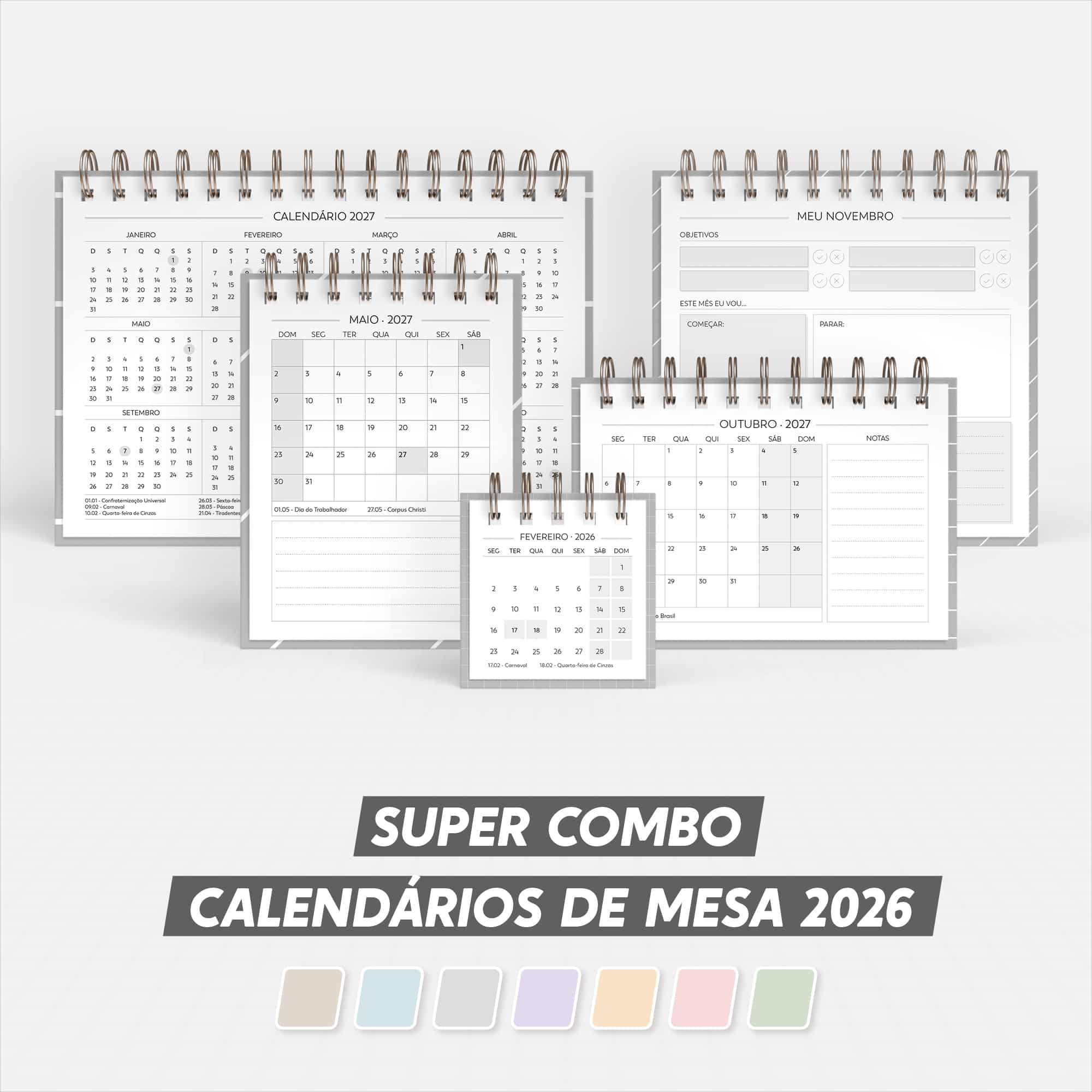 Calendários de mesa 2027