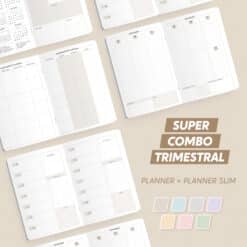 Super Combo Planner Modular / Trimestral + Trimestral Slim 2027 - Brochura