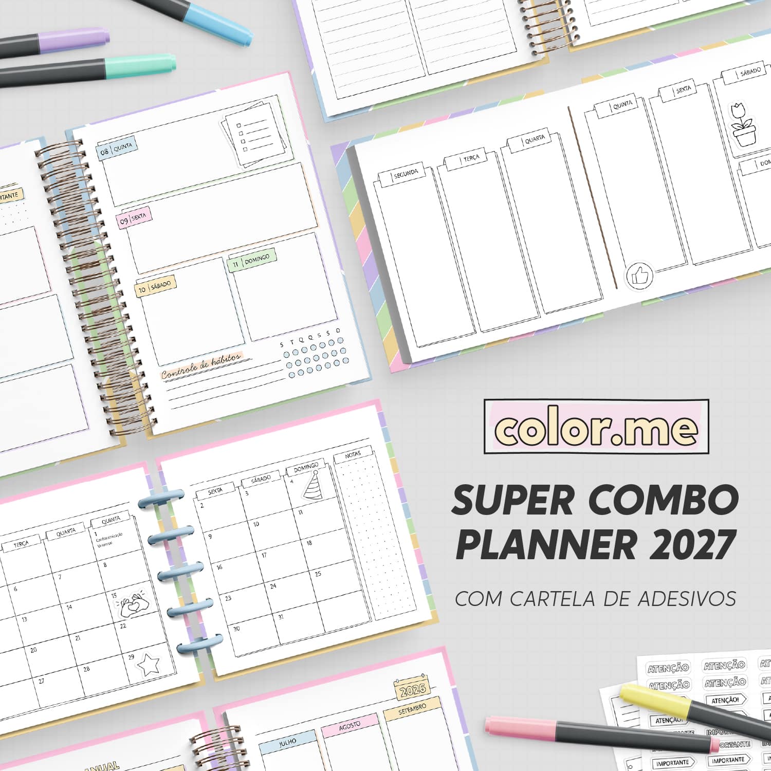 Capa do planner color.me 2027
