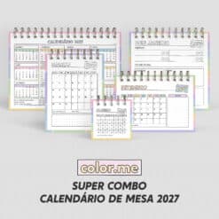 Super Combo de Calendário de Mesa 2027 | Color.Me