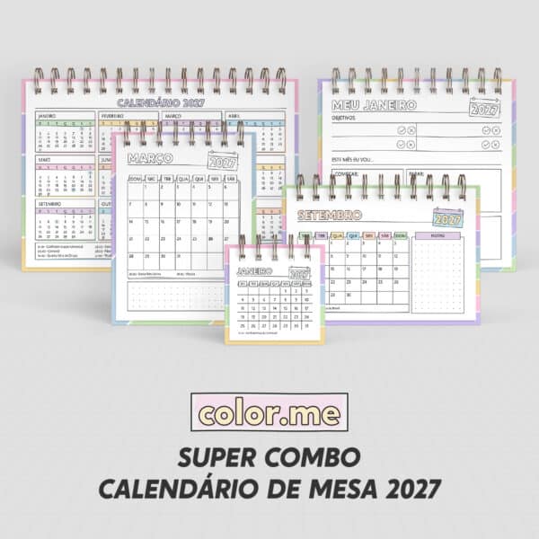 Super Combo de Calendário de Mesa 2027
