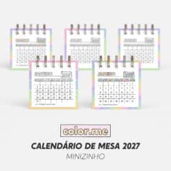 Calendário de Mesa 2027 | Color.me – Minizinho