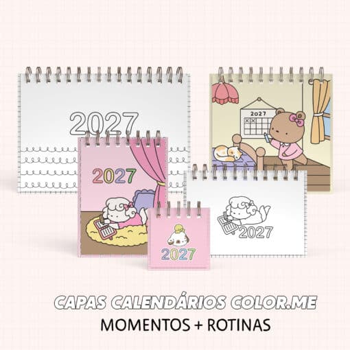 Capas e ilustrações Calendário 2027 Color.me by Ni Estúdio Criativo